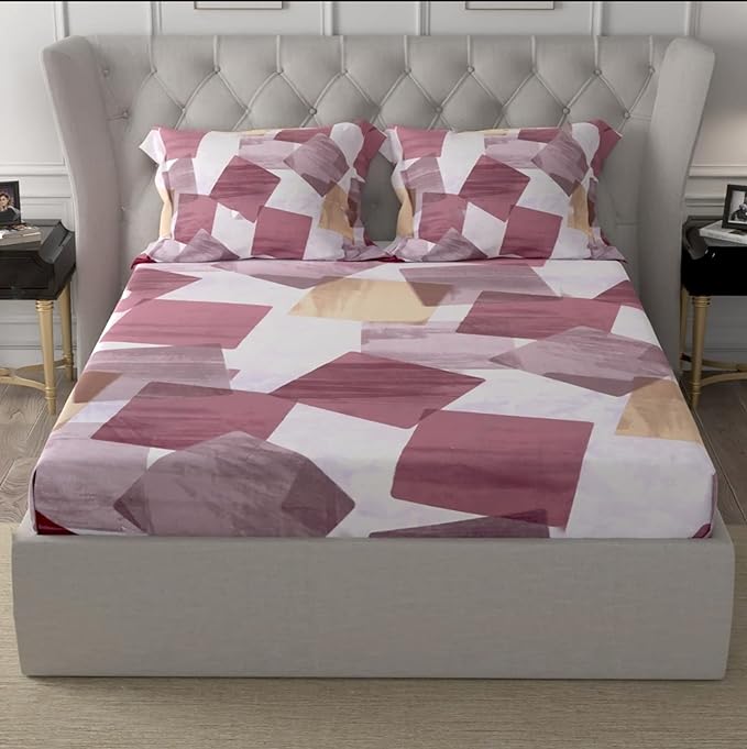 Queen Size Bedsheet with 2 Pillow Cover