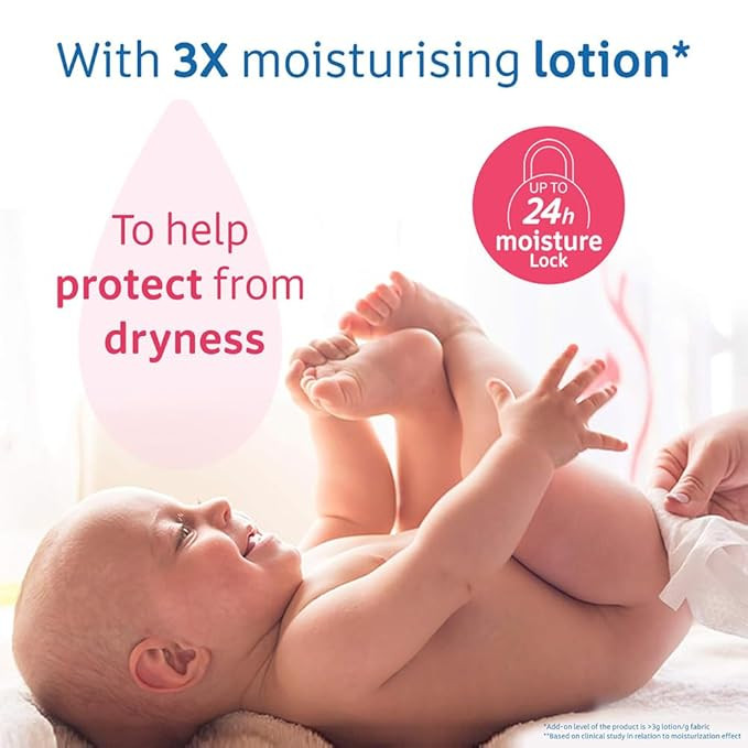 Johnson's Baby Wet Wipes | Alcohol & Soap Free | Prevents Rashes & Redness | (Pack of 7) (504 Wet Wipes) |