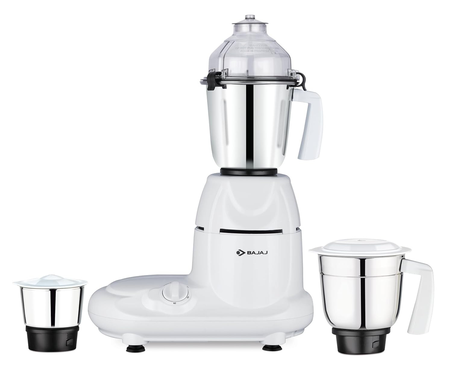 Bajaj Twister Mixer Grinder, 750W, 3 Jars (White)