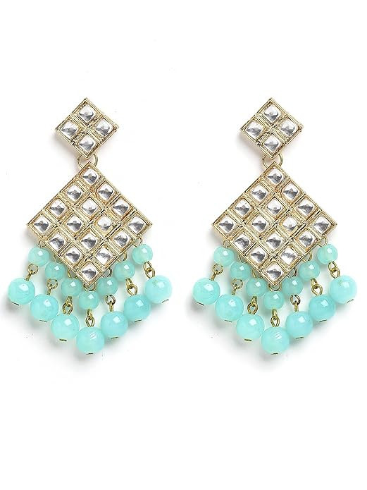 Karatcart Handcrafted Beads Gold Plated Kundan Choker Necklace Set for Women