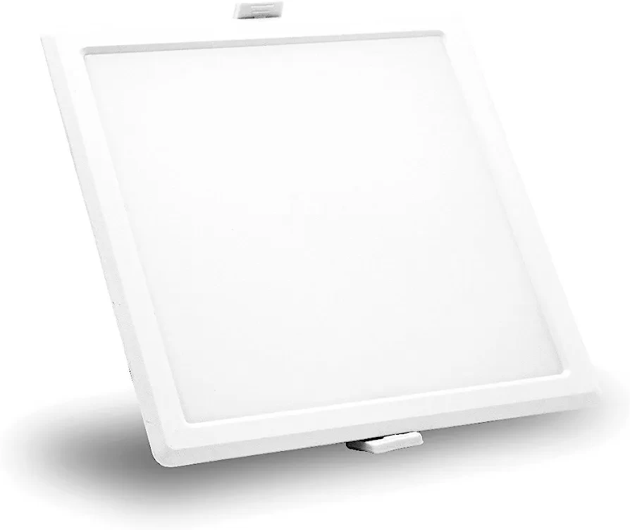 20 W Polycarbonate and Die Cast Aluminium Square LED Slim Recessed Panel Cool Day Light (White)