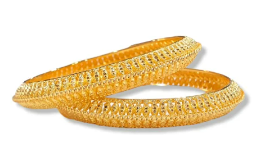 Handcrafted gold plated stone bangle set for women&girls