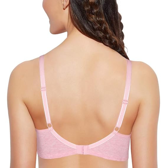 Enamor Women's Everyday Cotton Balconette T-Shirt Bra - Full Support, Padded, Non-Wired, Full Coverage, Lightweight Cups and Seamless Finish