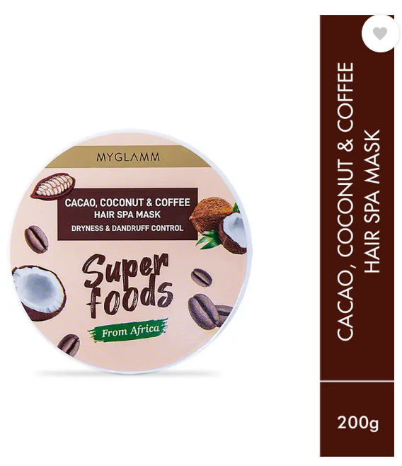 MYGLAMM – SUPERFOODS CACAO, COCONUT & COFFEE HAIR SPA MASK (200 GMS)