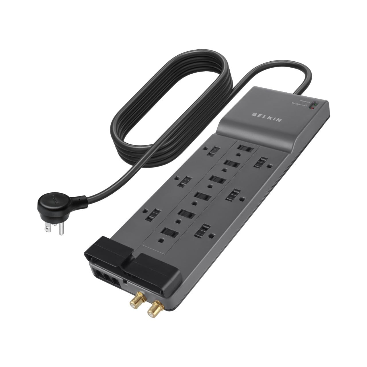 Belkin 8 Outlet Home/ice Extended Cord Surge Protector with Phone and Coaxial Protection