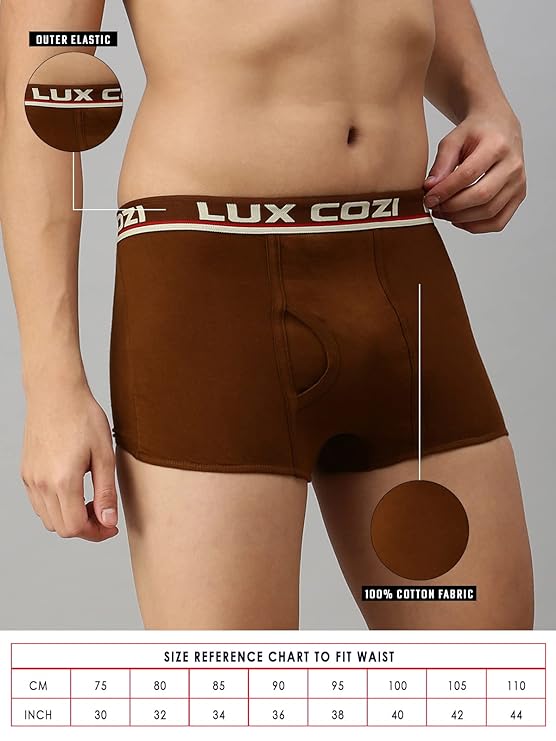 Lux Cozi Men's Cotton Boxers (Pack of 3)