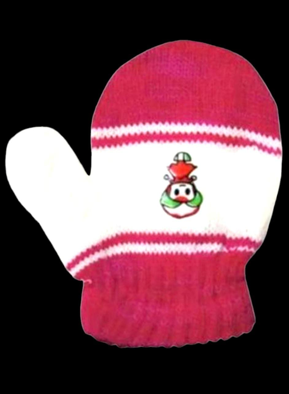 Madhavi Baby Boys & Girls Winter Woolen Multicolor Gloves Pack Of 1
