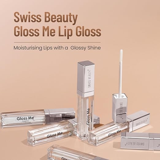 Swiss Beauty Gloss Me Lip Gloss | Lightweight | Glossy Finish | Non-sticky |With Jojoba Oil & Glycerine | 8gm