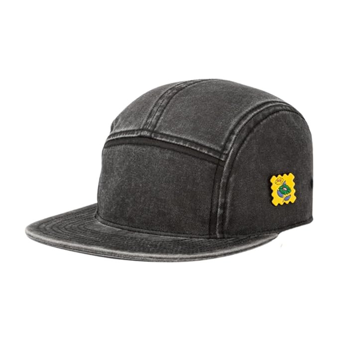 URBAN MONKEY Utiity 100% Pigment Dyed Cotton Black Five Panel Dad Cap for Men & Women | Comfort and Style Sports Cap, Designed & Seeking The Perfect Fashion | One Size Fits Most