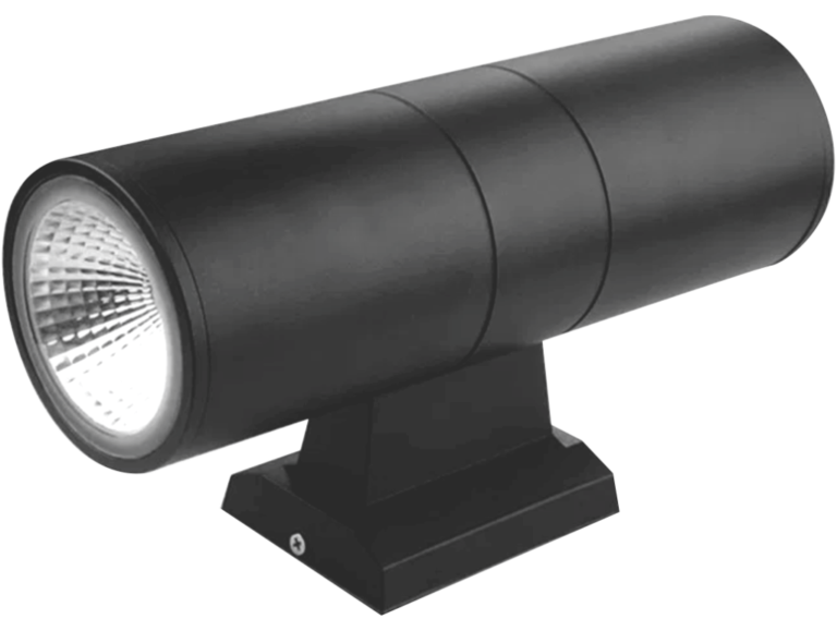 GLEAM 10 Watts Wall Light, Black, Cylinder(Cast Iron)