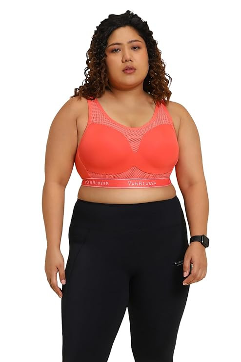 Van Heusen Women Proactive Wireless Non Padded Sports Bra - Anti Bacterial, Full Coverage, Light Impact |Material: Cotton