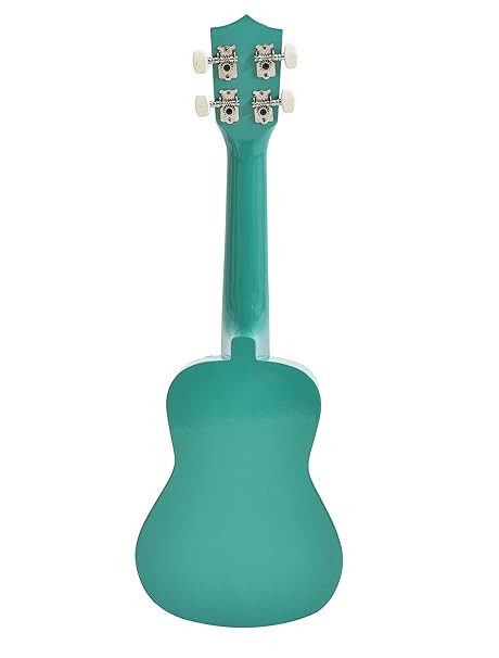 BLUEBERRY UK-42-BUNNY Soprano Ukulele Aquila String Body Sapele and Mahogany, Gloss Finish With Bag and 2 Picks - 21 Inch (Bright Teal)