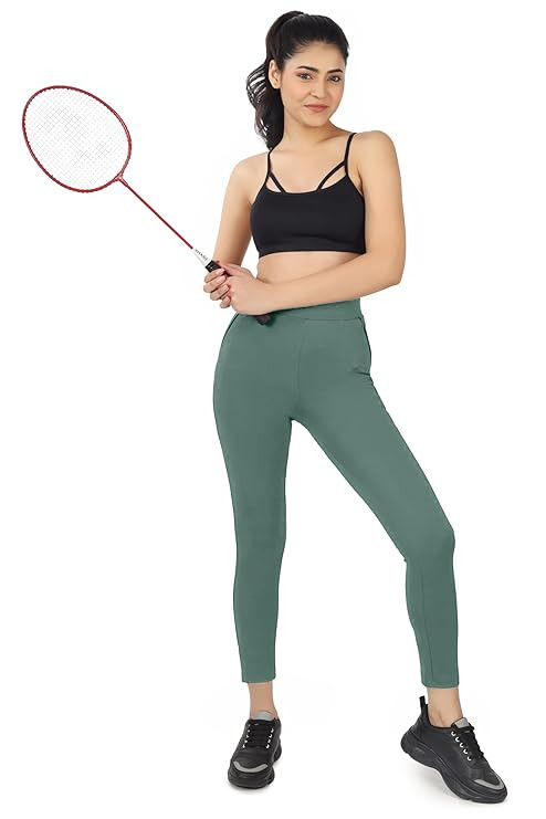 Mehrang Stretchable Yoga Pants for Women & Gym Pants for Women Workout with Mesh Insert & Side