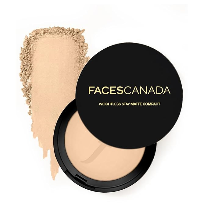 FACESCANADA Weightless Stay Matte Finish Compact Powder Natural 9g Pressed Powder