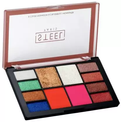 Steel Paris 8 Color Eyeshadow & 2 Blusher & 2 Highlighter