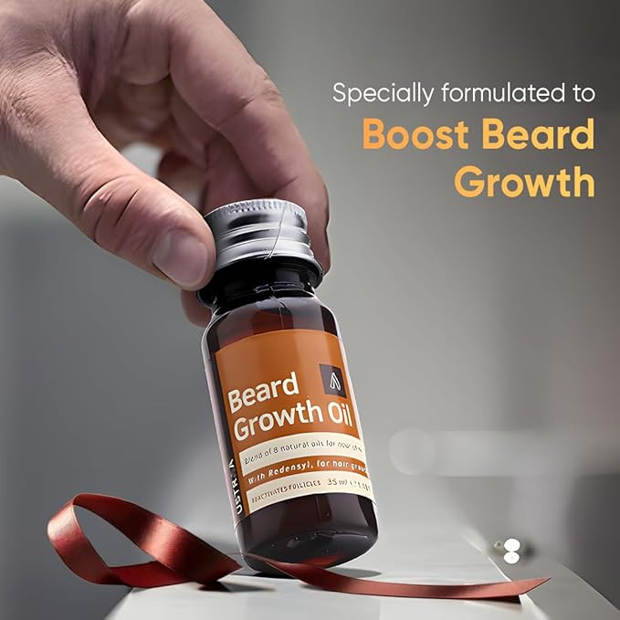 Ustraa Beard Lover's Pack - Gift for Men | Beard Growth Oil - Boosts Growth with Redensyl | Beard Wash - for deep cleansing | Beard Softener - for nourishment & shine