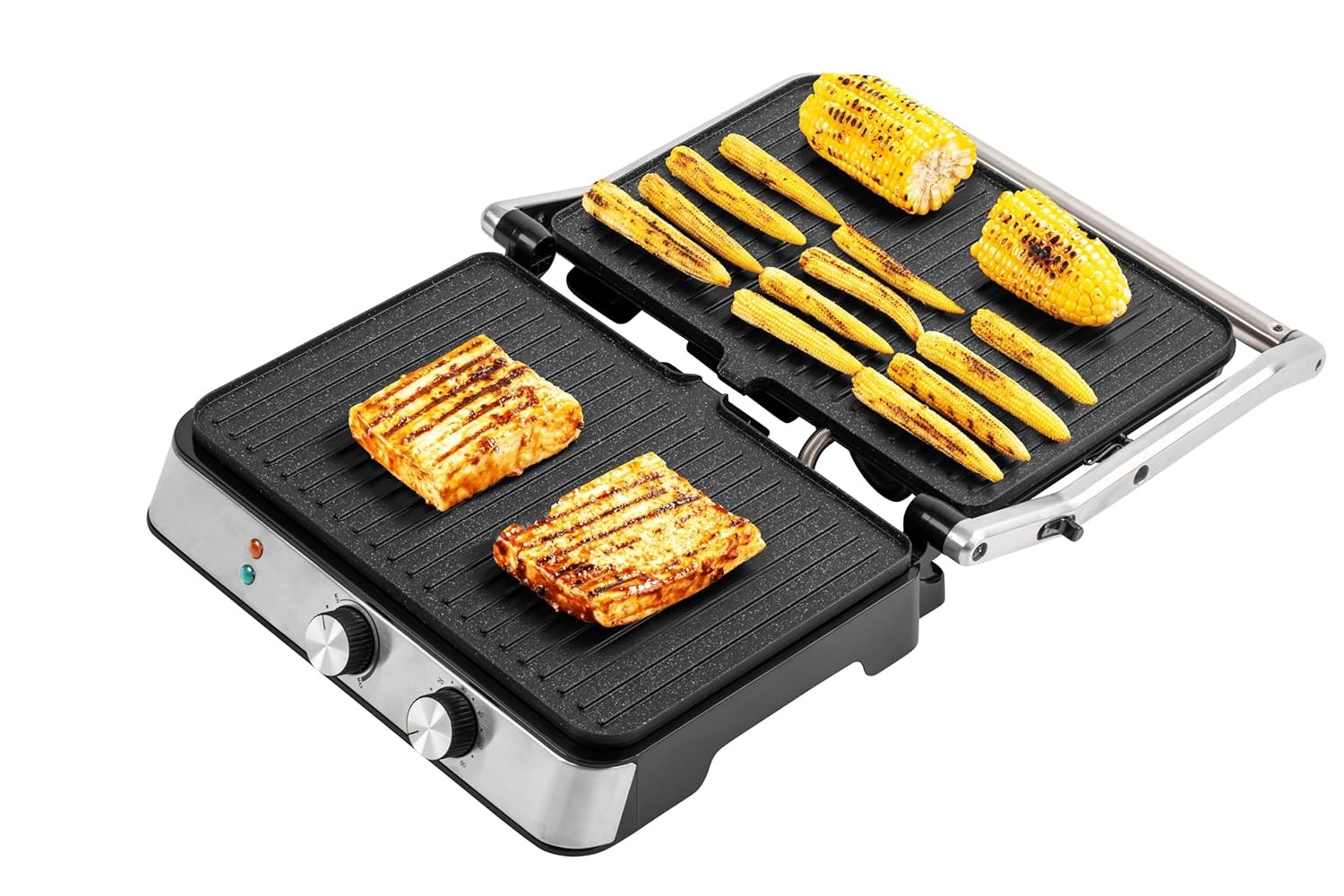 Russell Hobbs RST2006CG 2000W GrillMaster 180° 6-Slice Electric Grill Sandwich Maker | Full Flat Toaster Griller | Adjustable Temperature & Timer | Drip Tray, Ready-to-Cook Indicator | 2-Year Warranty