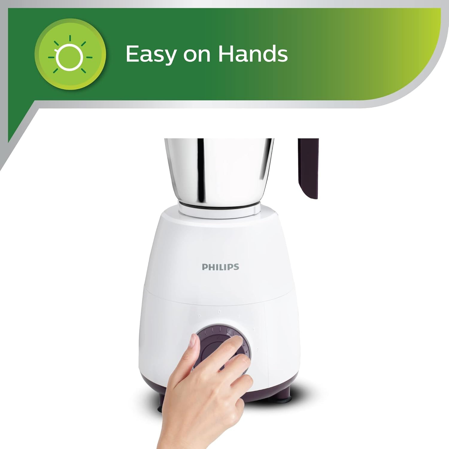 PHILIPS HL7505 500W Mixer Grinder (White and Purple)