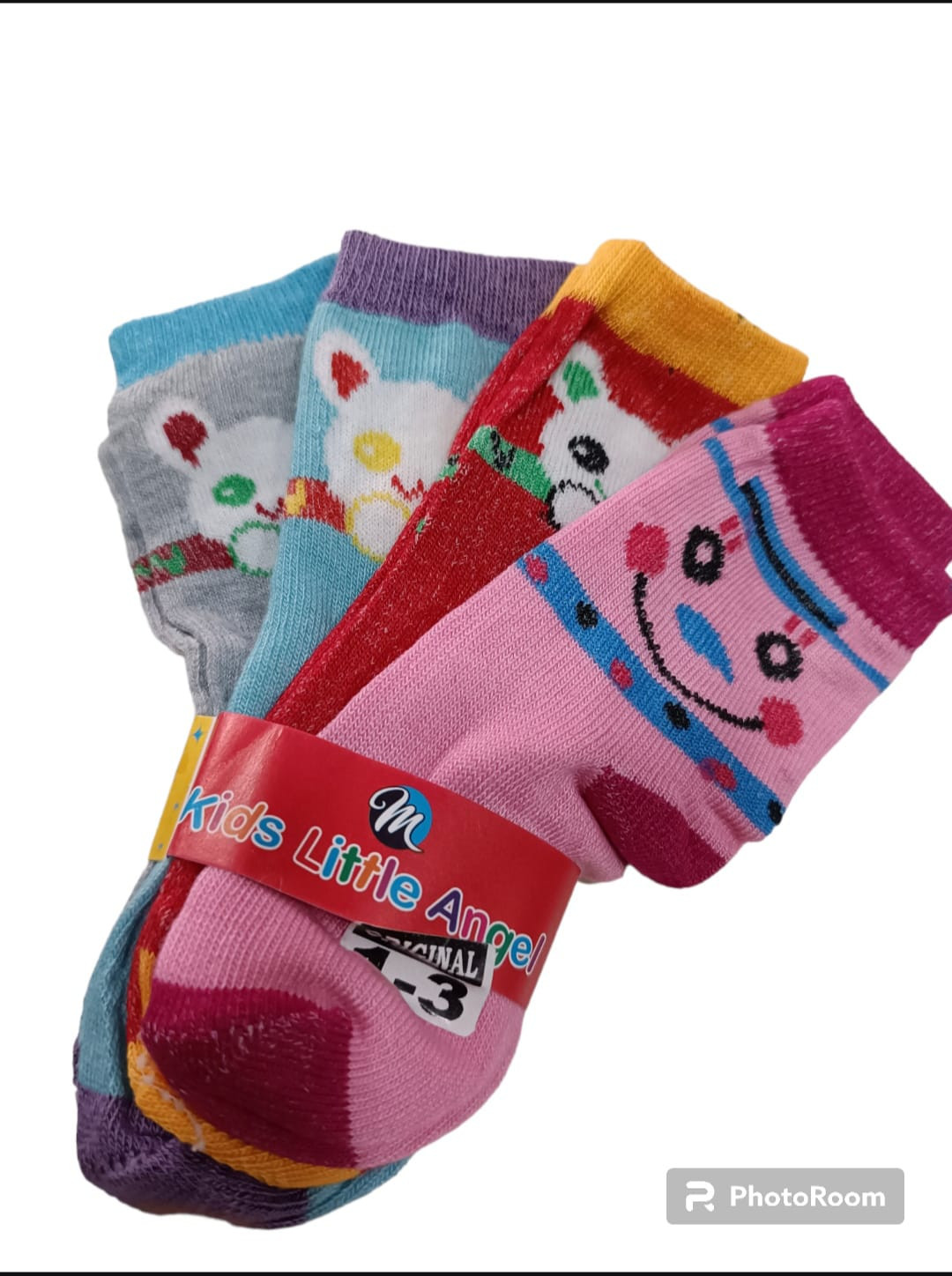 Kids Prime Printed Cotton Socks Pack of 4(Multicolor)