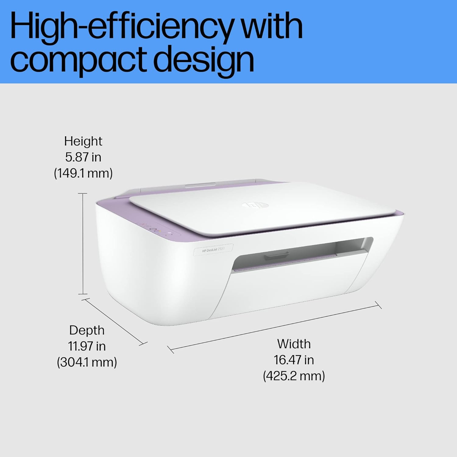 HP Deskjet 2331 Colour Printer, Scanner and Copier for Home/Small Office, Compact Size, Reliable, Easy Set-Up Through HP Smart App On Your Pc Connected Through USB, Ideal for Home.