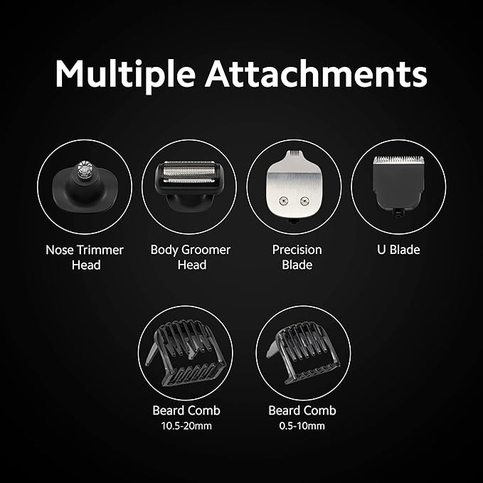 MI Xiaomi Grooming Kit,(Trimmer Kit) All-In-One Professional Styling trimmer, Body Groomer, Nose & Ear Hair Trimming blade, Beard Comb,40 Length