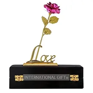 INTERNATIONAL GIFT® Pink Rose Flower with Stand, Gift Box and Carry Bag (Pink Rose) Visit the INTERNATIONAL GIFT Store