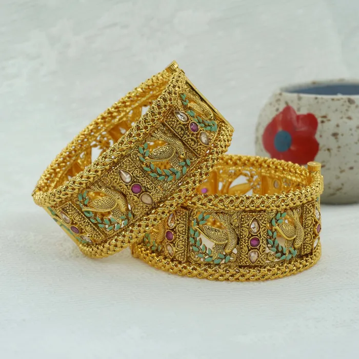 Traditional Handcrafted gold plated copper  Bangles