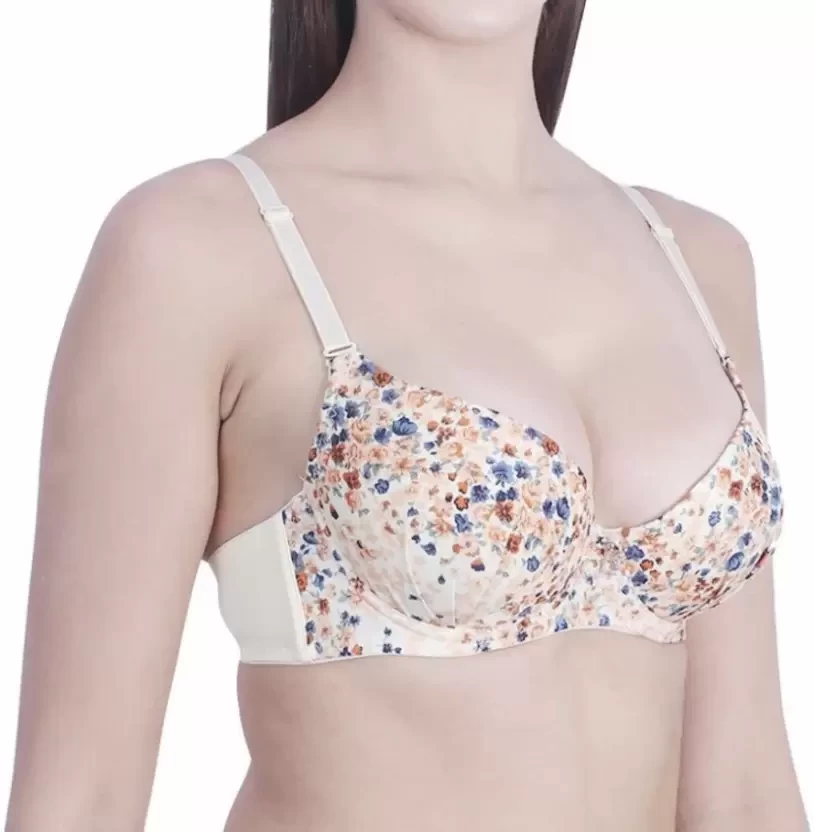 Buy Piftif Women's Poly Cotton Padded Wired Push-Up Bra. Online In