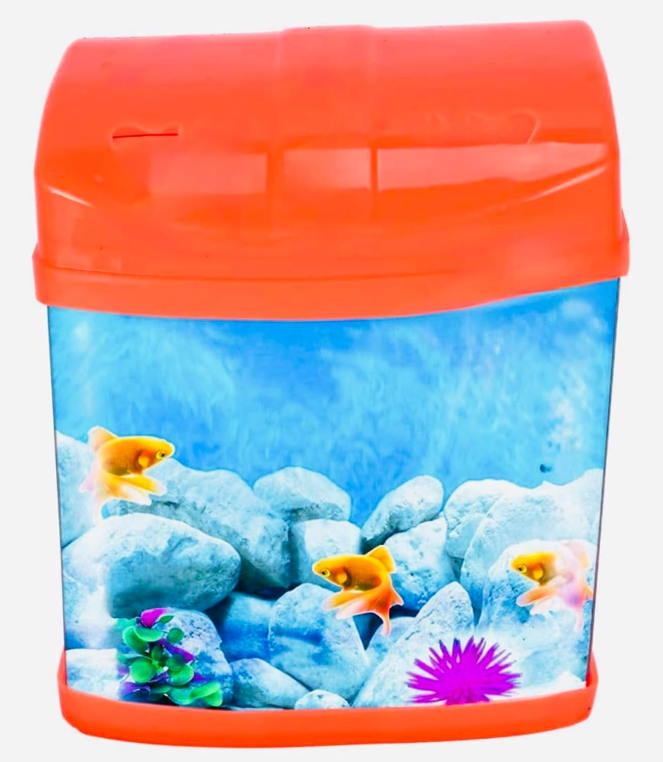 Rizopets Mini Aquarium Fish Tank | Breeding Tank for Betta Fish | Suitable for Home Decoration, Office, & Living Room Decoration (16x18x14 cm) (Blue)