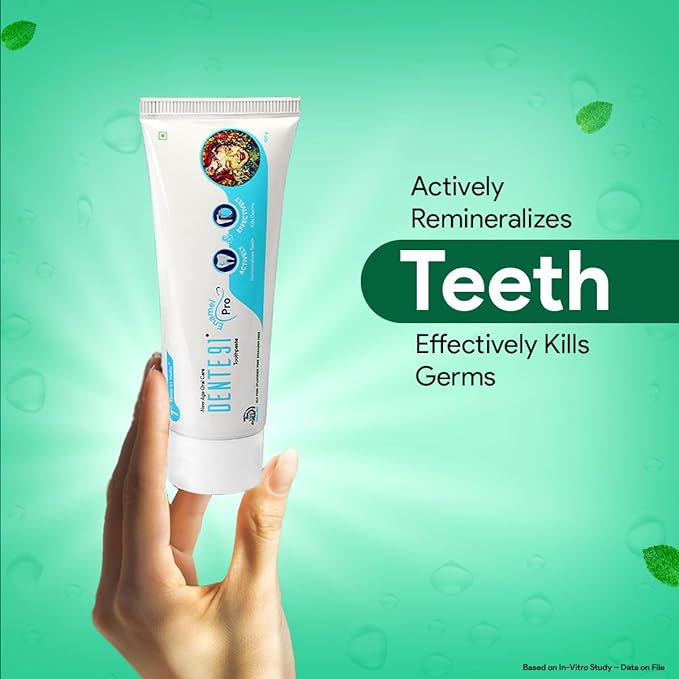 Dente91 Cool Mint Toothpaste| Sensitivity Relief | Repairs Cavities | Fights Gum Disease | Reduces Bad Breath | Strengthens Enamel | SLS free | Fluoride free | Paraben free, Pack of 1, 100g
