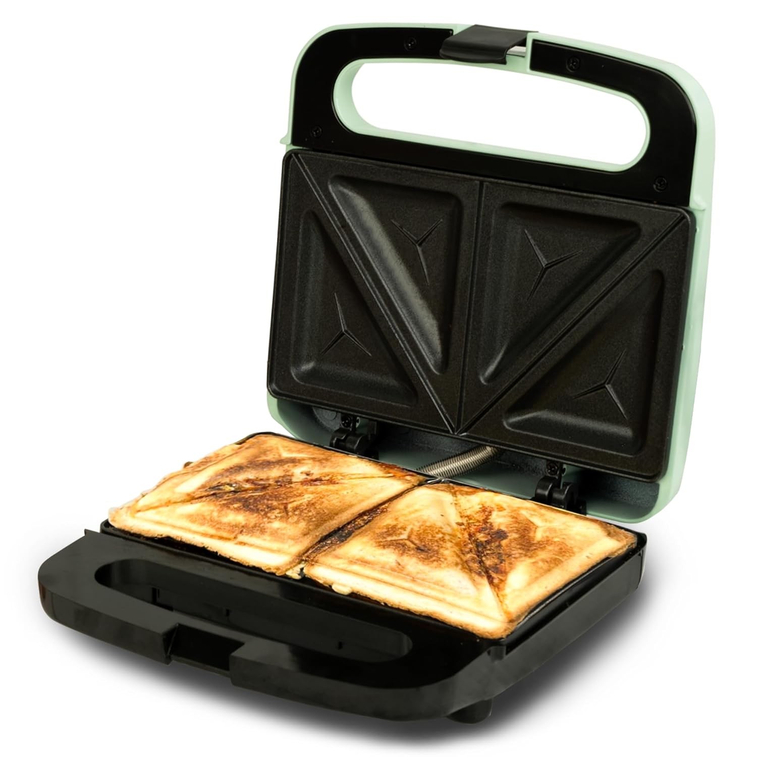 SOLARA Sandwich Maker and Toast 700Watts, Non Stick electric Bread Toaster Griller 4 slices, Aqua