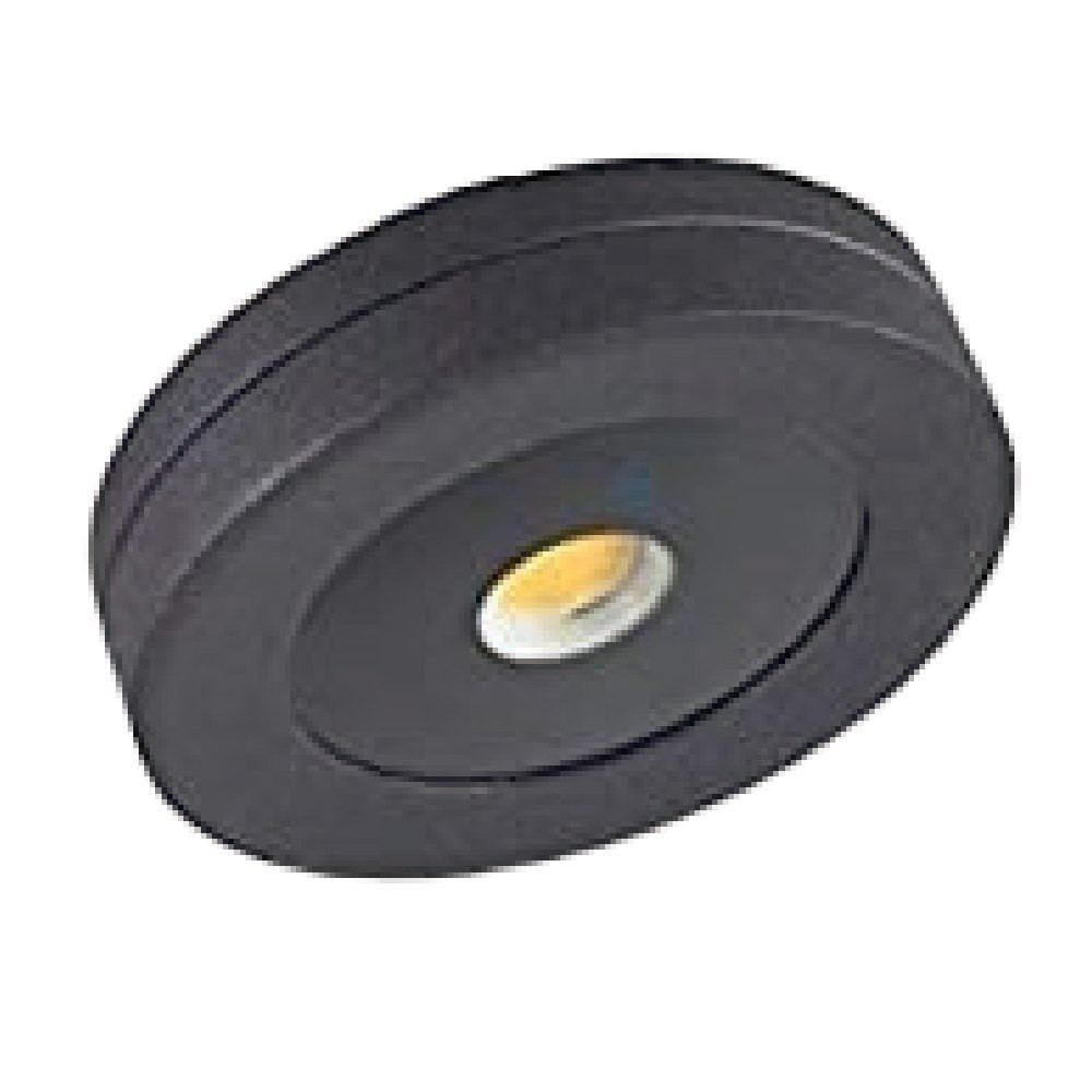 Mufasa 12Watts Waterproof Led Surface Panel, Slim Round Style Cabinet,Name Plate Light (Warm White) (Black Finish)