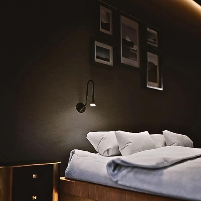 PHILIPS Metal and Synthetic LED Bedside Light, Black, Pack of 1