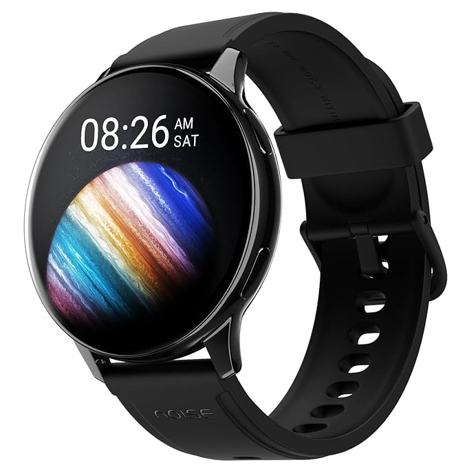 Noise Twist Round dial Smart Watch with Bluetooth Calling, 1.38" TFT Display, up-to 7 Days Battery, 100+ Watch Faces, IP68, Heart Rate Monitor, Sleep Tracking (Jet Black)