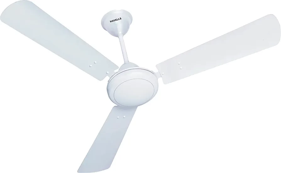 Havells 1200mm SS 390 Energy Saving Ceiling Fan (white), Pack of 1)
