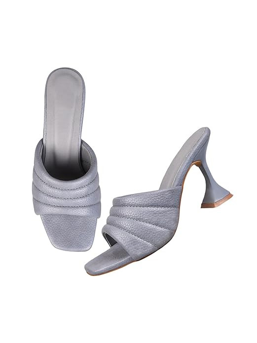 SilverArrow Women's Lush Tide Heeled Stiletto Heel |Fashion Sandals |Strapless | Perfectly Designed for Casual outings and Parties