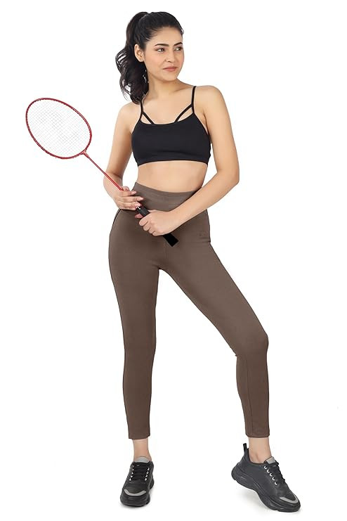 Mehrang Stretchable Yoga Pants for Women & Gym Pants for Women Workout with Mesh Insert & Side