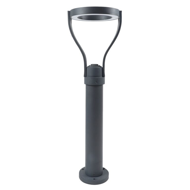 SUPERSCAPE Outdoor Lighting aluminium die cast 30 inch 12 watt LED bollard grey with top branded LED and high quality LED driver