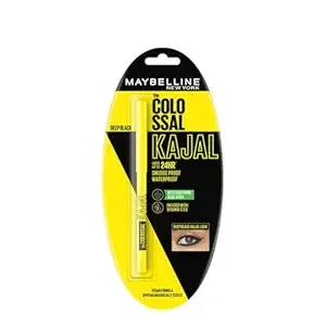 Maybelline New York Colossal Kajal, Intense Colour, Waterproof, Long lasting 24Hrs Stay, Black, 0.35g