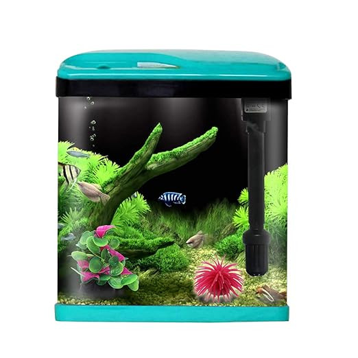 JAINSONS PET PRODUCTS Fish Aquarium Tank Capacity 28 Liter (Colour May Vary, Blue Or Red, Rust Resistant) LXWXH 16''X8''X17'' INCH (Model BG-401) Color May be Blue Or Red