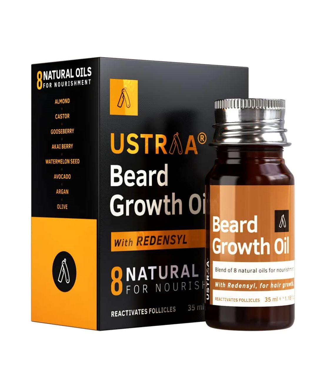 Beard Growth, With Redensyl, 8 Natural Oils-35ml