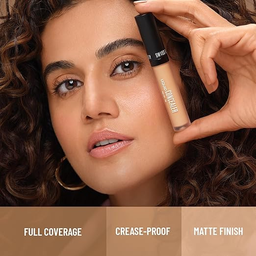 SWISS BEAUTY Liquid Light Weight Matte Concealer With Full Coverage |Easily Blendable Concealer For Face Makeup | Sand Sable, 6G