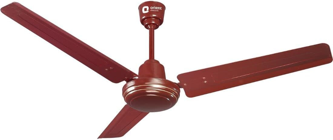 Orient Electric New Breeze 1200mm Decorative ceiling fan | Ribbed Blades and durable copper motor (Brown, pack of 1)