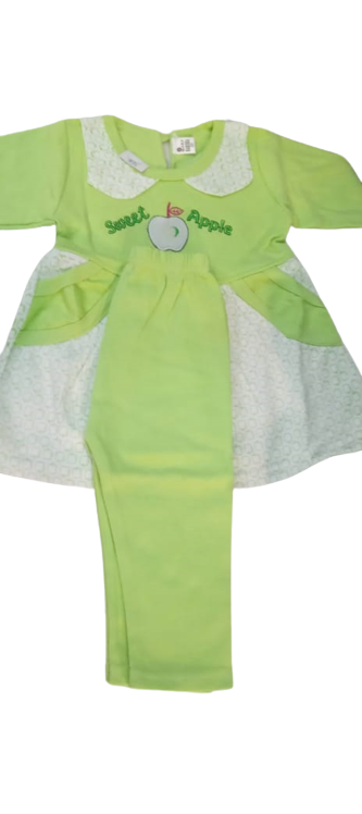 Baby Girls Dress Soft Material Cotton Frock With Shorts (1 Year - 1.5 Year)