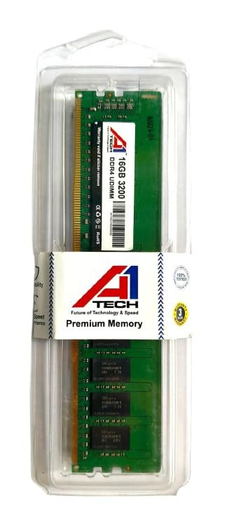A1TECH 16GB 3200MHz U-DIMM DDR4 Desktop Memory, Single RAM Module, Supports Intel Support, Fast Data Transfer, Enhanced Efficiency, (5Years Warranty)