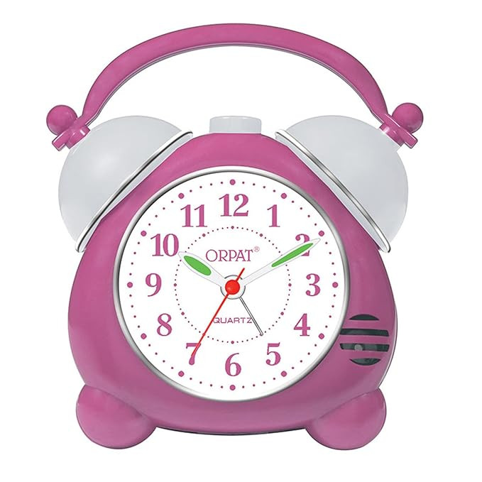 Ajanta TBB-777 Telephone Time Piece Buzzer Alarm Clock - Wake up on time with This Stylish and Reliable Clock, Featuring a Loud Buzzer Alarm and Easy-to-Read Digital Display (Royal Pink)