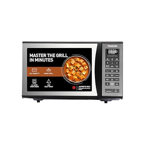 anasonic 23 L Convection Microwave Oven(NN-CT353BFDG,Black Mirror, 360° Heat Wrap, stainless steel cavity, Magic Grill)