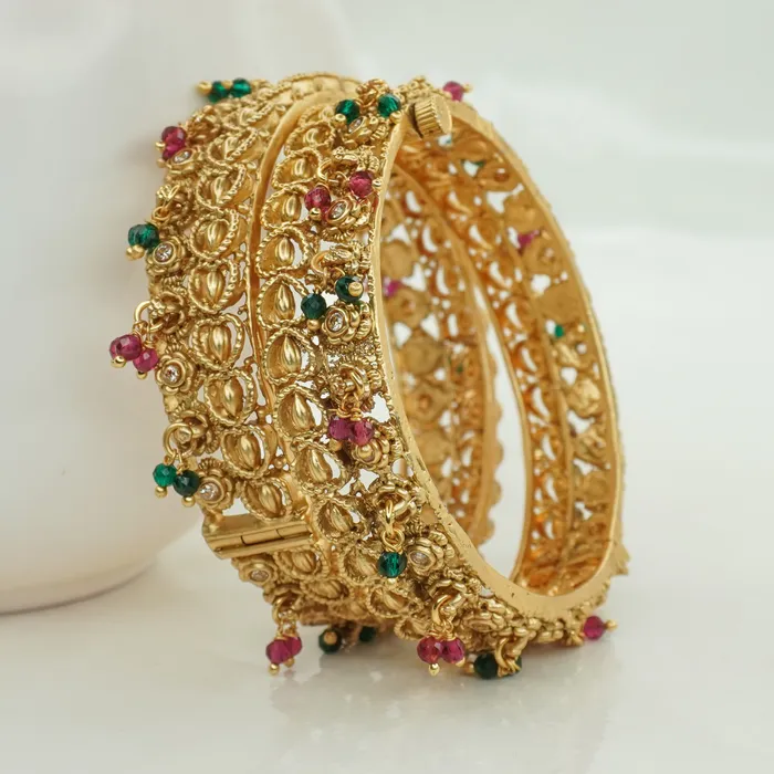 New Beautiful and uniquely designed gold plated copper bangles