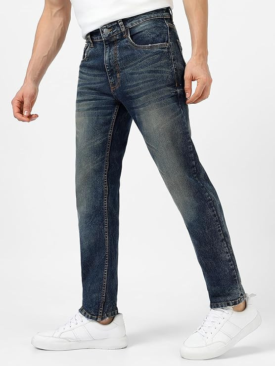 Urbano Fashion Men's Regular Fit Washed Jeans Stretchable