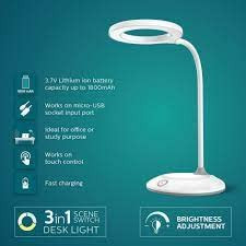 Philips Orbit 5w LED Table Lamp | 3 in 1 Colour Changing Rechargeable Desklight with Brightness Control